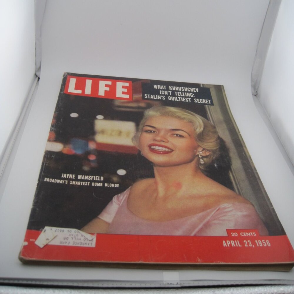 Life Magazine April 23, 1956 Jayne Mansfield Broadway's Smartest Dumb Blonde